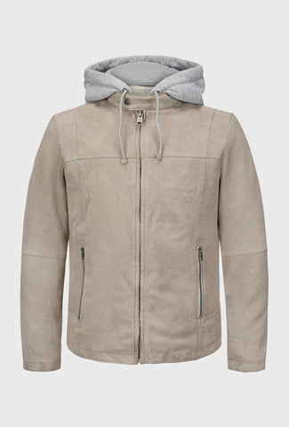 Beżowa kurtka z kapturem