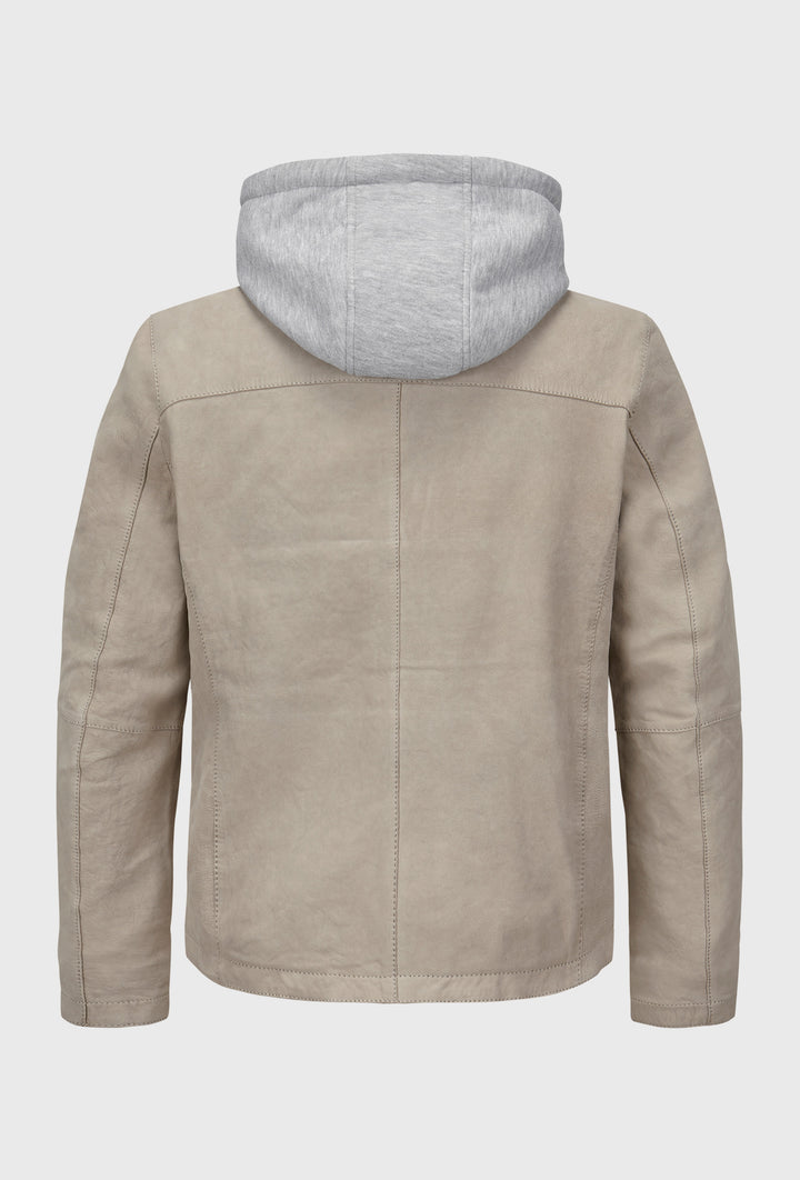 Beżowa kurtka z kapturem