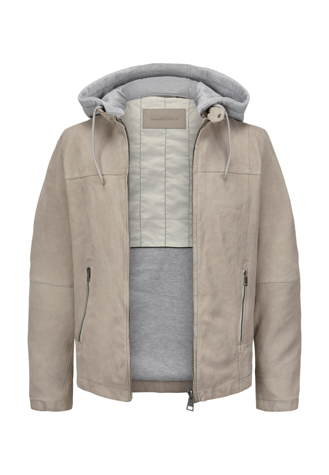 Beżowa kurtka z kapturem