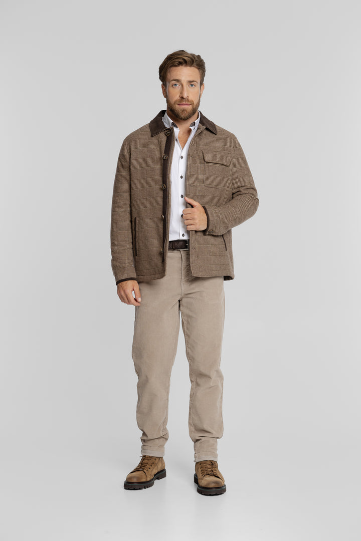 Męska kurtka w kratę Regular Fit