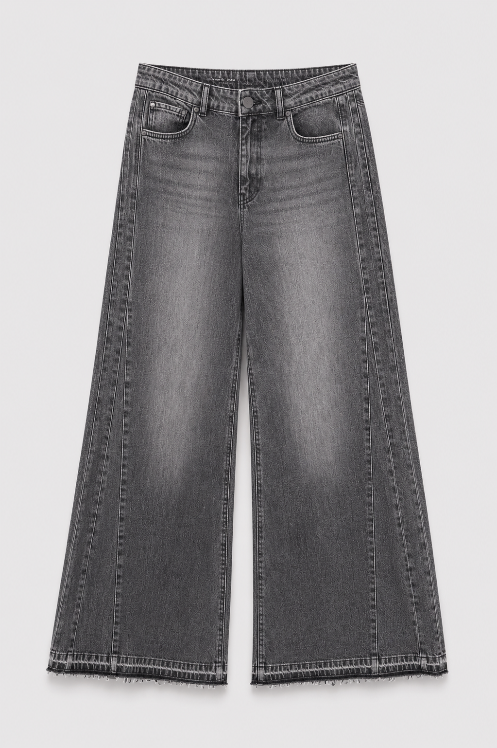 Szare jeansy damskie wide leg Campione