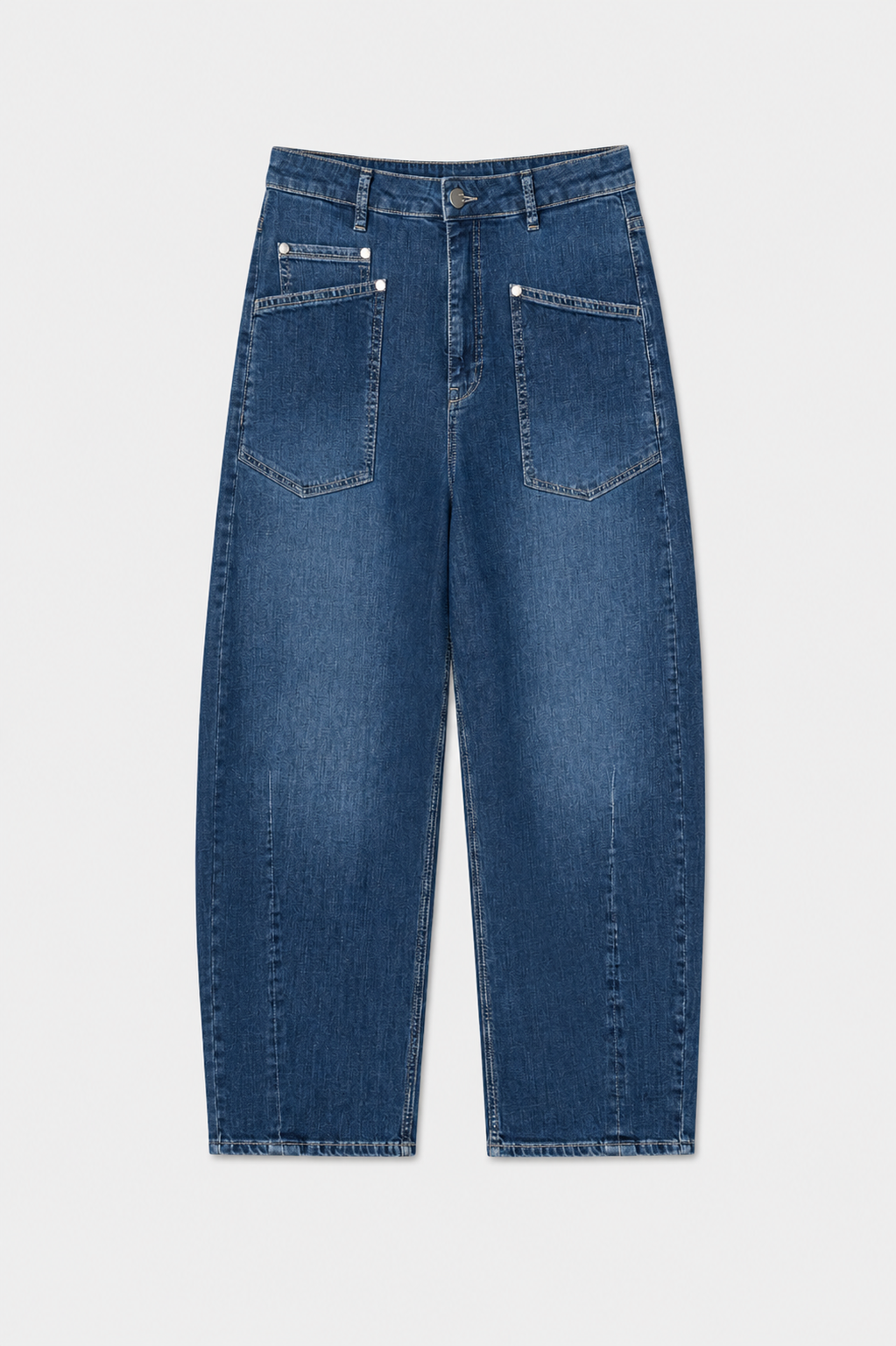Niebieskie jeansy damskie wide leg Campione