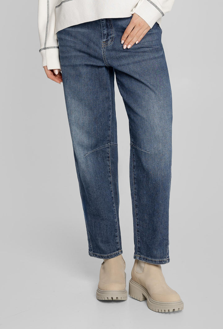 Niebieskie jeansy damskie straight fit Campione