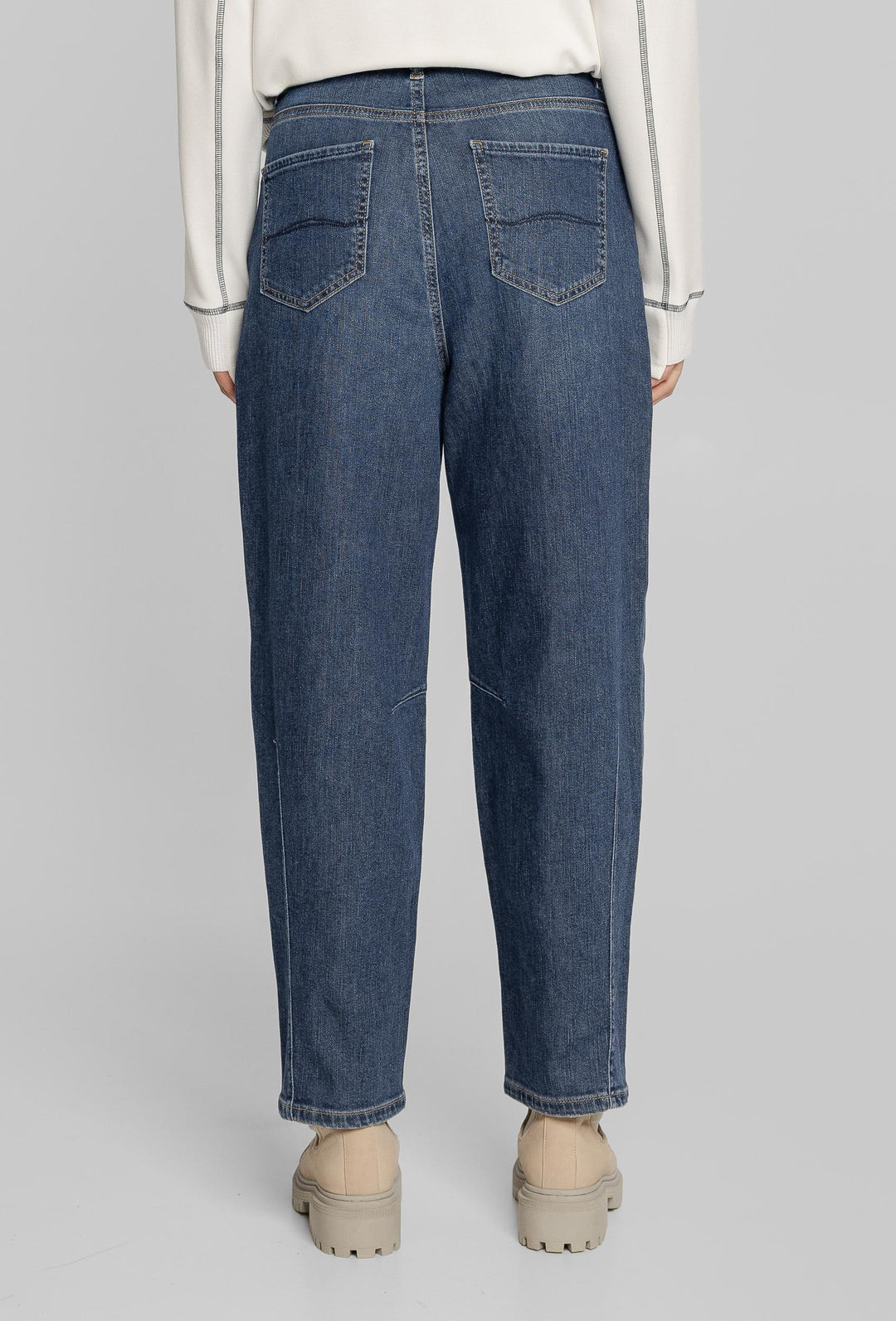 Niebieskie jeansy damskie straight fit Campione