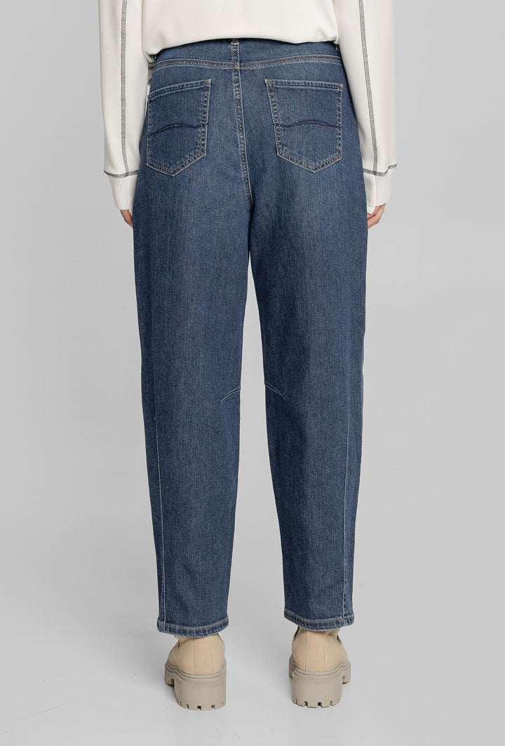 Niebieskie jeansy damskie straight fit Campione