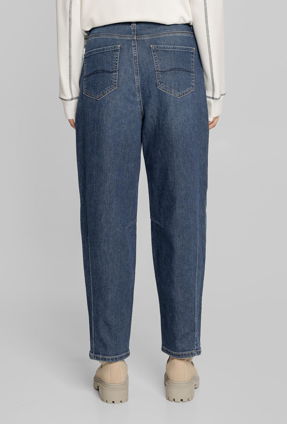 Niebieskie jeansy damskie straight fit Campione