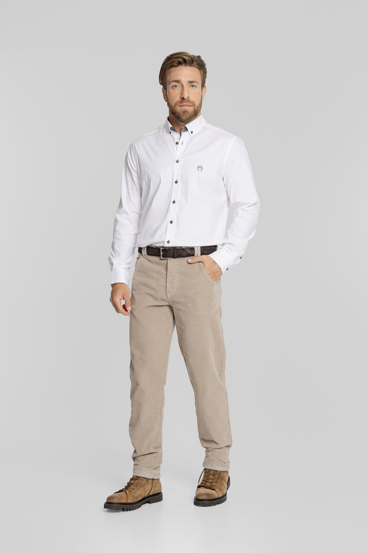 Męskie sztruksowe spodnie Regular Fit