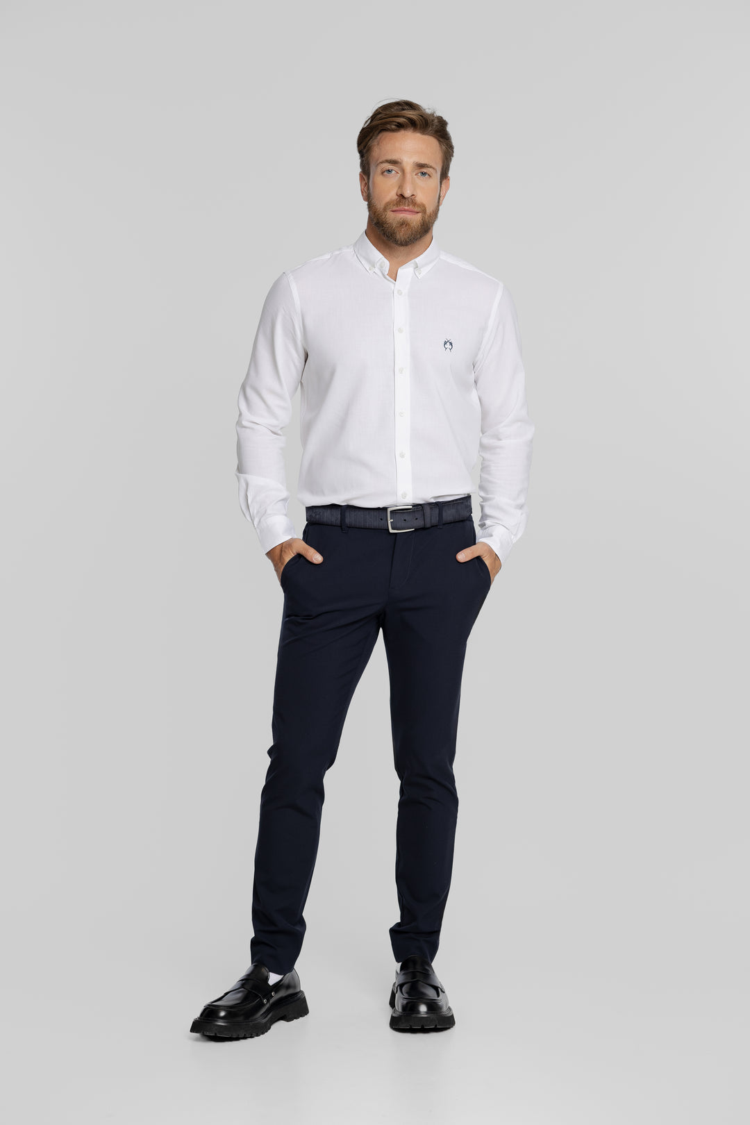 Męska biała koszula Modern Fit