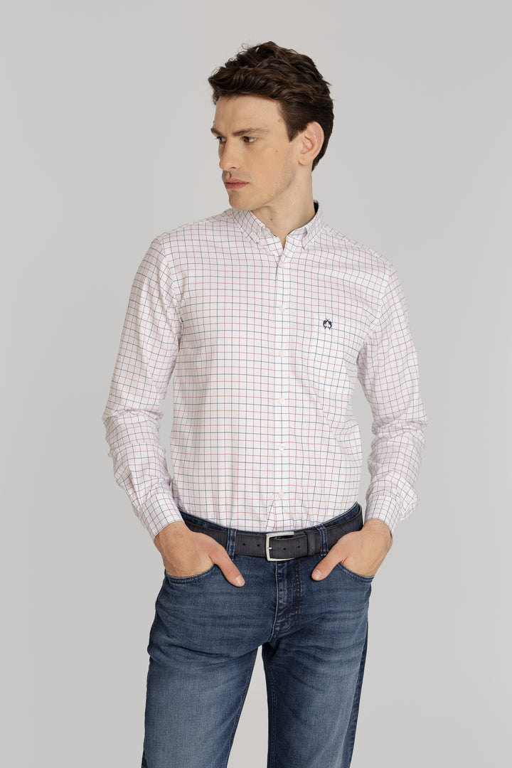 Męska koszula w kratę Regular Fit