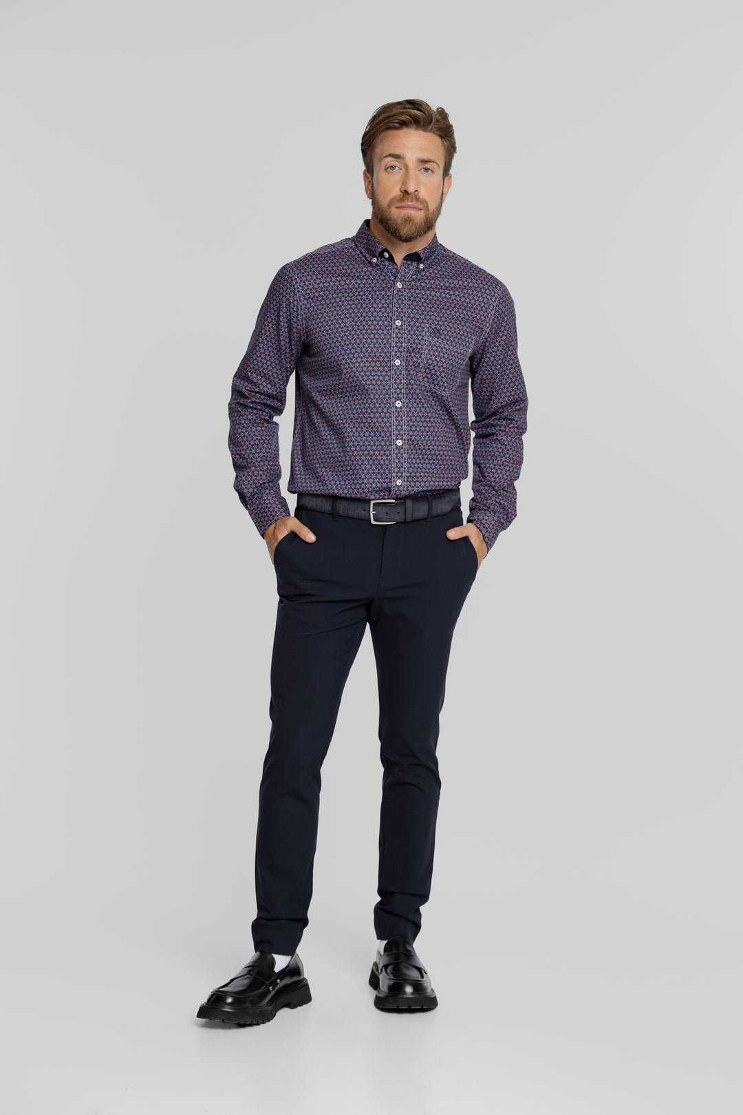 Męska koszula we wzór Regular Fit