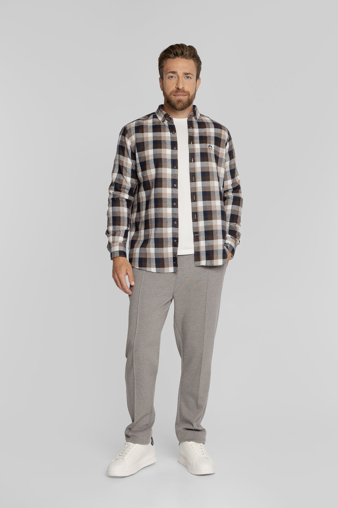 Męska koszula w kratę Modern Fit