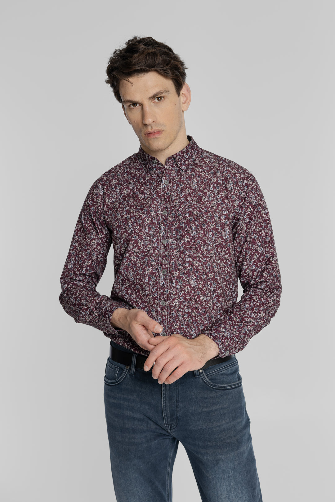 Męska koszula we wzór paisley Regular Fit