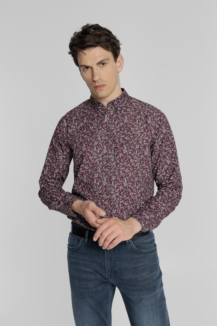 Męska koszula we wzór paisley Regular Fit