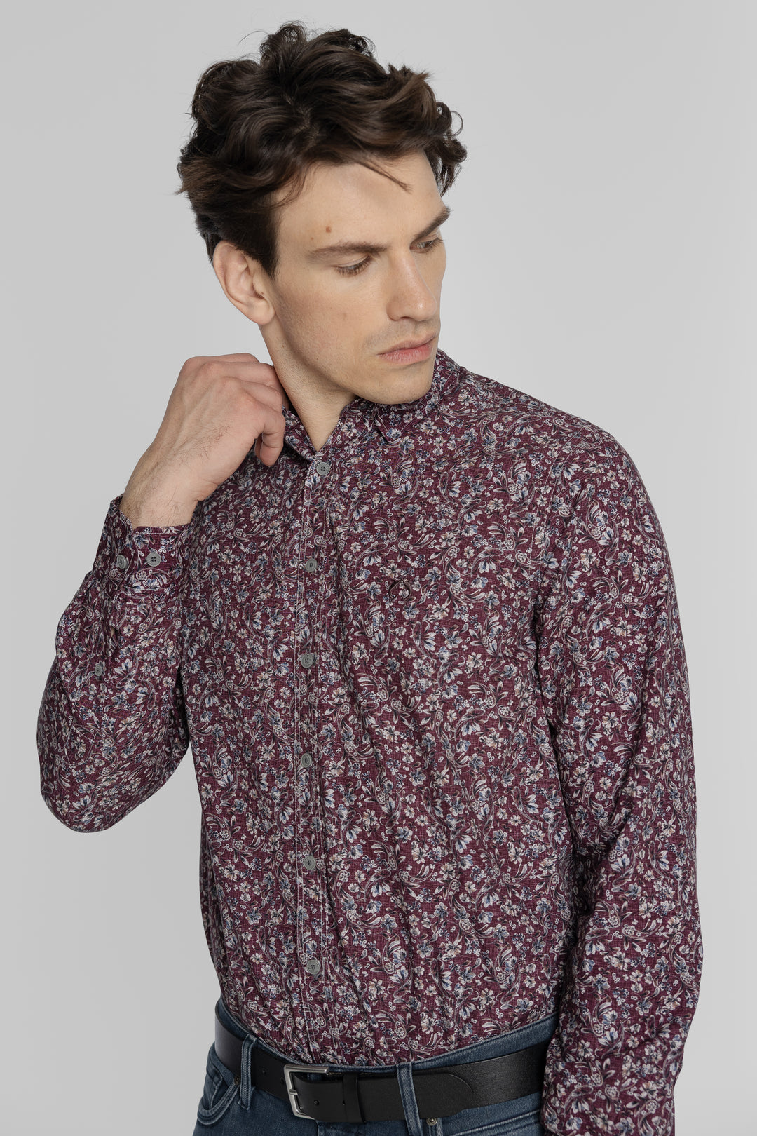 Męska koszula we wzór paisley Regular Fit