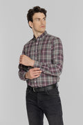 Męska koszula flanelowa w kratę Regular Fit