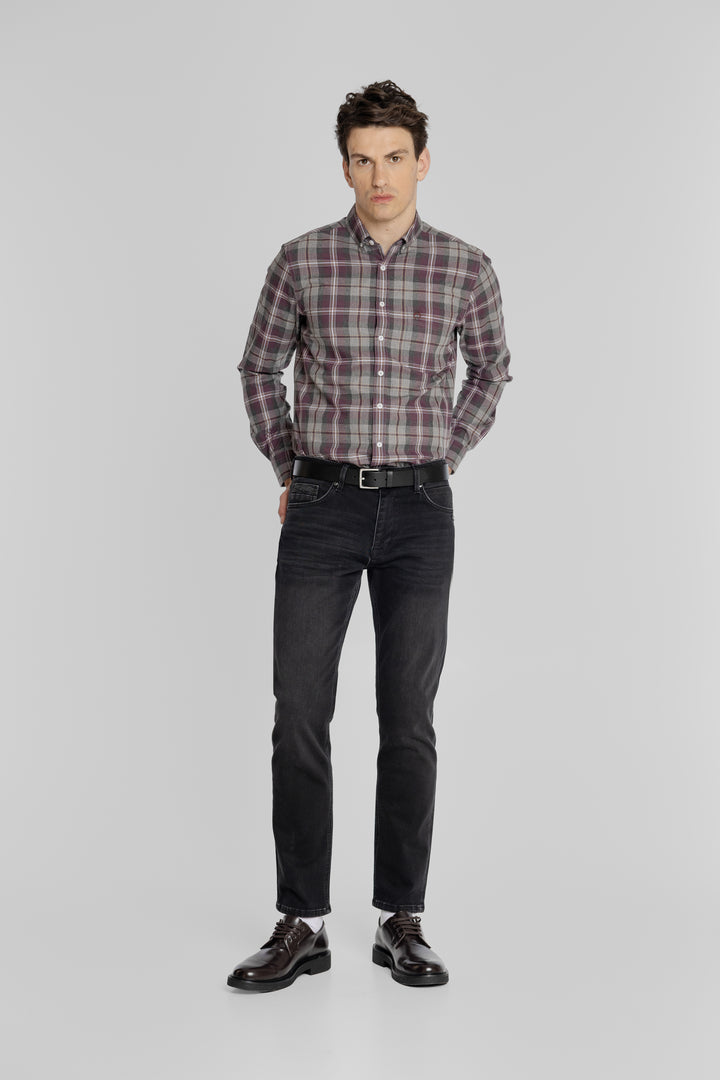 Męska koszula flanelowa w kratę Regular Fit