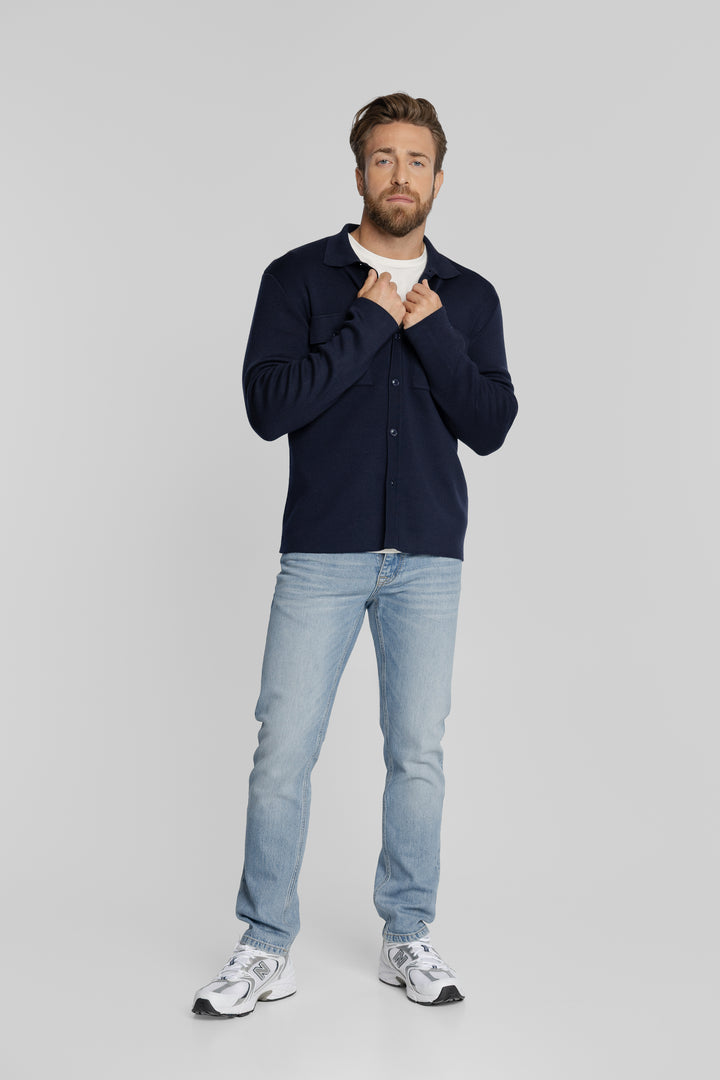 Męska dzianinowa koszula overshirt Regular Fit