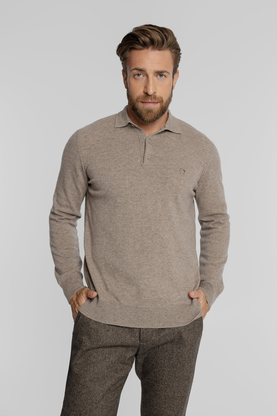 Męski sweter polo Regular Fit