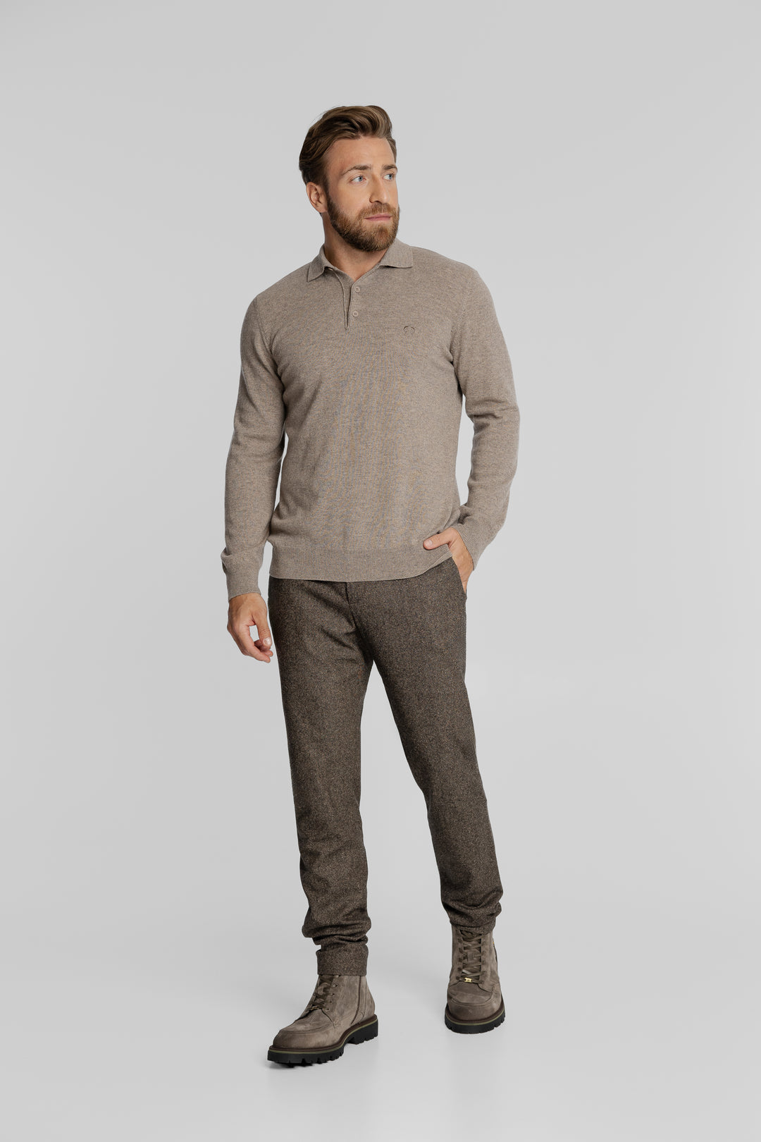 Męski sweter polo Regular Fit