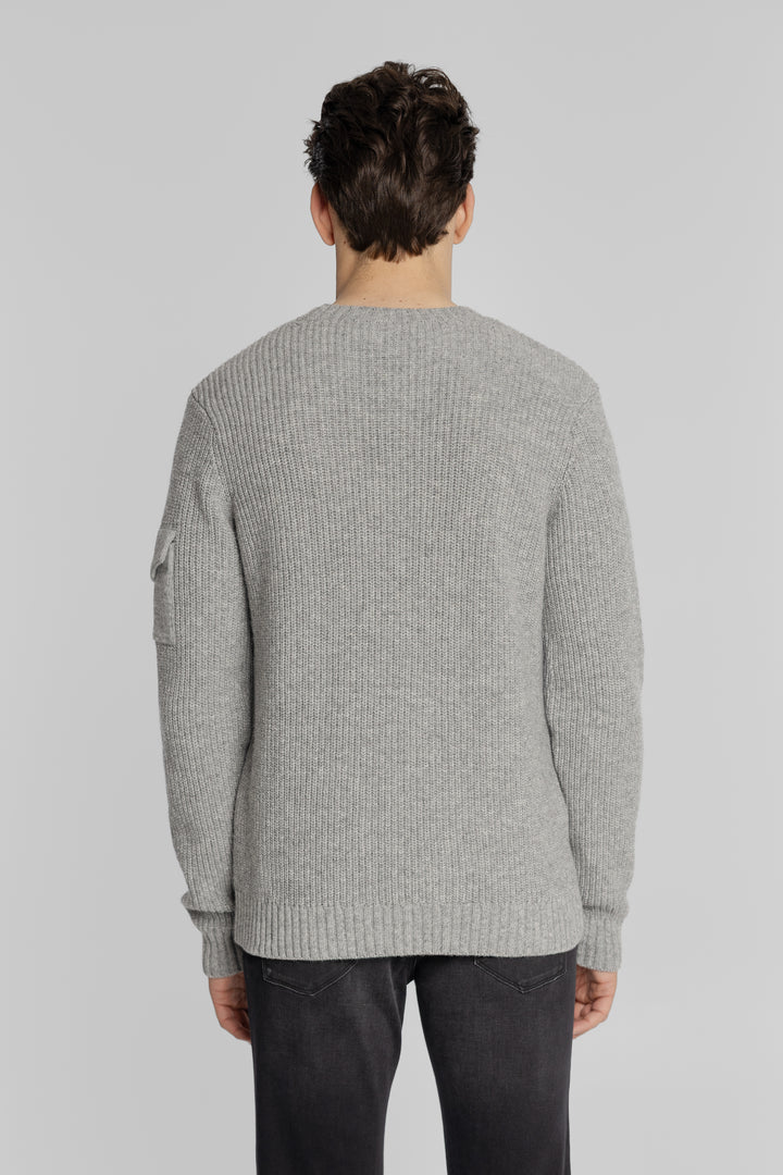 Męski sweter z wełnianym splotem Regular Fit