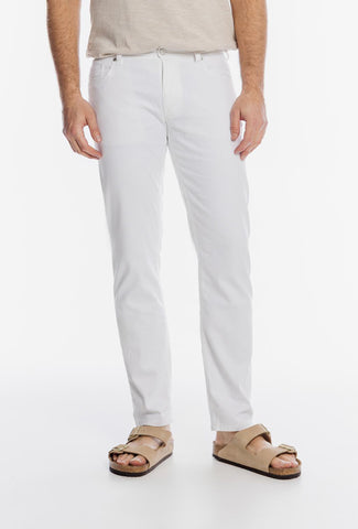 Eleganckie białe spodnie Alberto typu chino