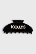 Czarna klamra do włosów z logo 10DAYS