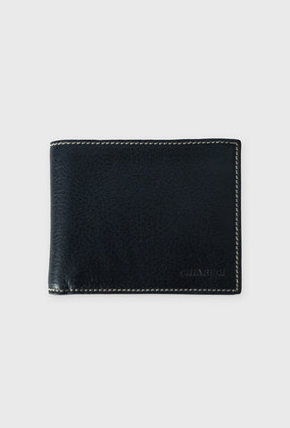 Skórzany Bifold, Granat Z Kontrastem