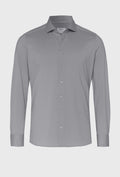 Elegancka szara koszula o minimalistycznym kroju