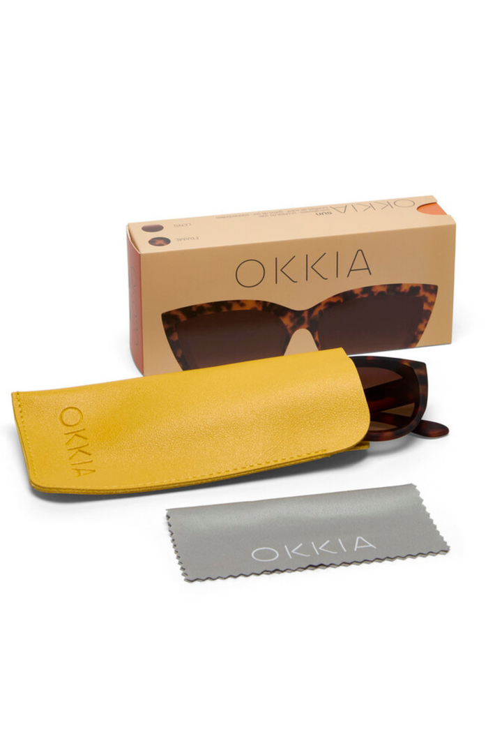 Klasyczne okulary przeciwsłoneczne w szylkretowej oprawie retro