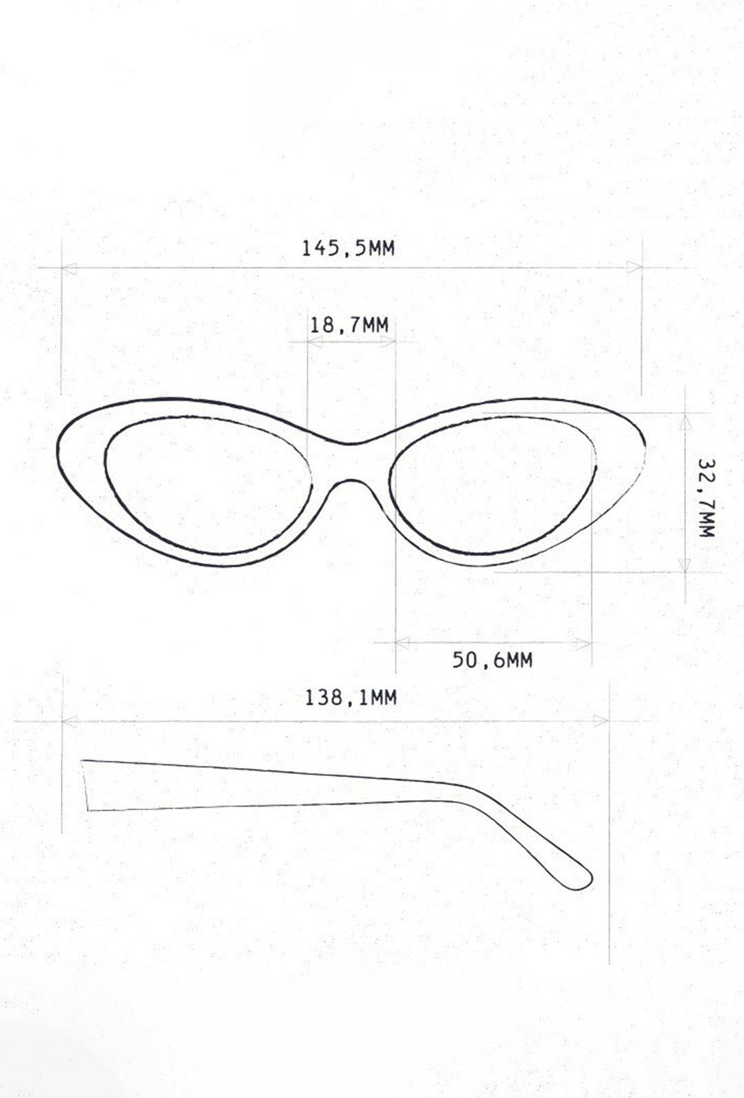 Szylkretowe okulary przeciwsłoneczne typu cat-eye o smukłej linii