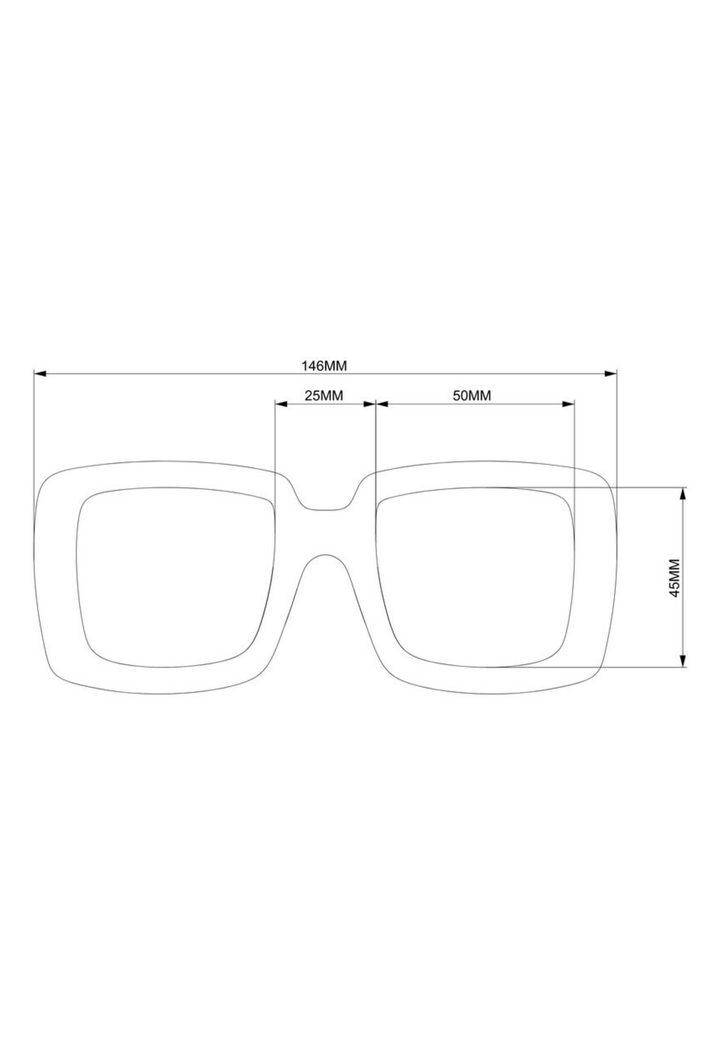 Okulary przeciwsłoneczne oversize w karmelowej transparentnej oprawce
